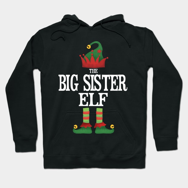 Big Sister Elf Matching Family Group Christmas Party Pajamas Hoodie by uglygiftideas